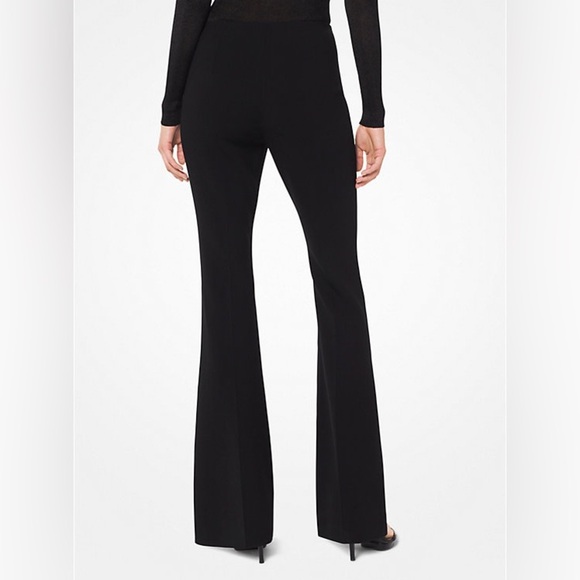 Michael Kors Black Flare Pants made in Italy from a virgin wool blend - Picture 1 of 8